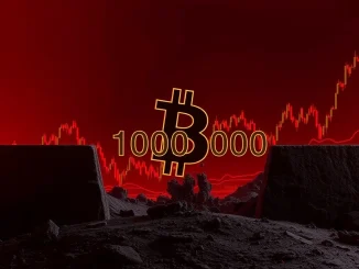 A visual representation of the Bitcoin price drop, showing BTC falling below the $100,000 mark on a market chart.