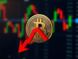 A chart illustrating a significant Bitcoin price drop, showing BTC falling below the $102,000 mark.