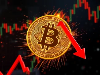 Chart showing a potential Bitcoin price drop to $93,000, highlighting the critical $100K support level and market volatility.