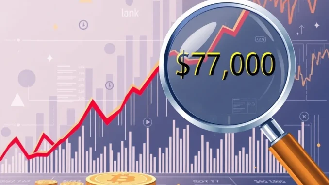 A chart showing a significant drop in Bitcoin price, illustrating the potential fall to $79,000 due to excessive crypto leverage.