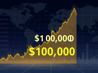 A digital chart showing Bitcoin price drop below $101,000, indicating significant market volatility.