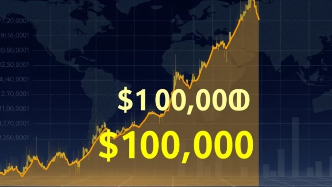 Urgent Bitcoin Price Drop: BTC Plummets Below $101,000 A digital chart showing Bitcoin price drop below $101,000, indicating significant market volatility.
