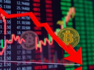 Chart showing a significant Bitcoin price drop below $102,000, indicating market volatility and urgent BTC market analysis.