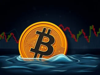 A chart showing a significant Bitcoin price drop below $102,000, reflecting current crypto market volatility.