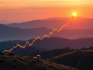 Chart showing a strong Bitcoin price prediction upward trend, indicating easing BTC selling pressure and potential for significant gains.