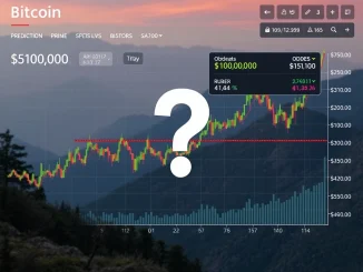 A visual representation of Polymarket odds showing Bitcoin price prediction uncertainty around the $100K mark for November.
