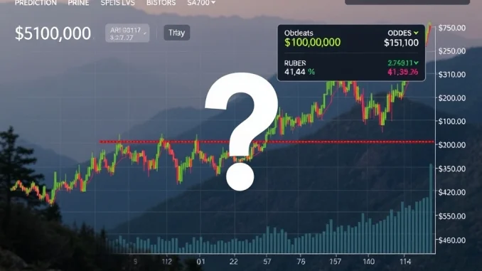 A visual representation of Polymarket odds showing Bitcoin price prediction uncertainty around the $100K mark for November.