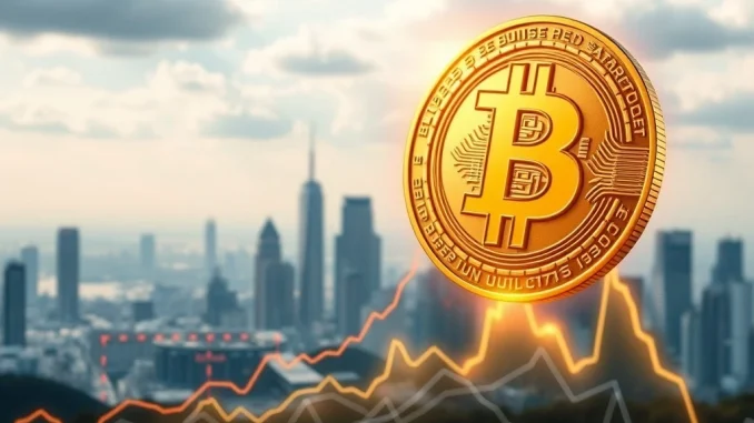 A visual representation of Bitcoin price reaching new heights, symbolizing BTC's incredible surge past $102,000.