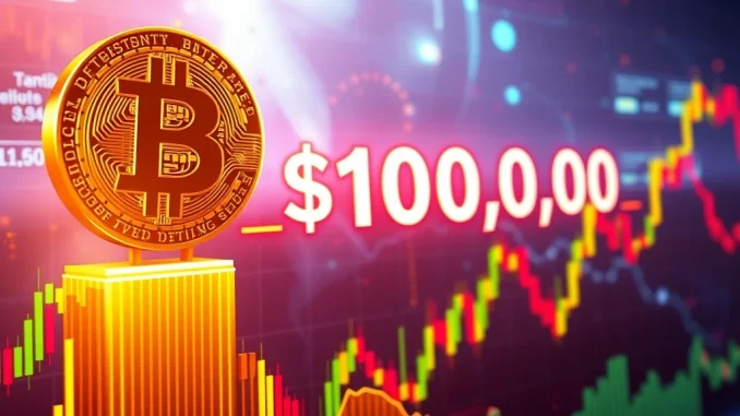 A digital chart showing the Bitcoin price surging past $101,000, indicating a major milestone in the cryptocurrency market.