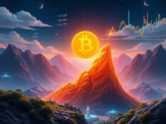 A chart showing the Bitcoin price surge past $105,000, symbolizing a significant milestone in the cryptocurrency market.