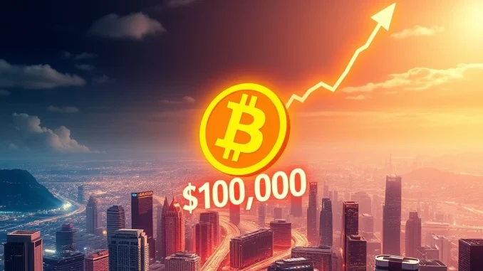 Chart showing **Bitcoin price** surging past $101,000, indicating a significant milestone in the **cryptocurrency market**.