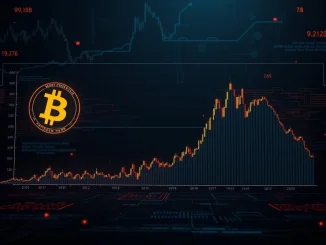 Chart showing a potential **Bitcoin downtrend** after a recent market peak, based on analyst observations and on-chain data.