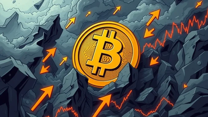 Bitcoin Volatility: Urgent Warning for Traders Amid Market Shifts Chart showing increasing Bitcoin volatility and market instability, with BTC price swings.