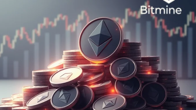 Visualizing Bitmine's substantial Ethereum acquisition, strategically reducing its unrealized loss and strengthening its crypto investment.