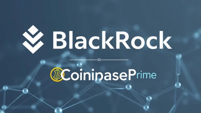 Visualizing BlackRock BTC transfer to Coinbase Prime, indicating a major institutional crypto market event.