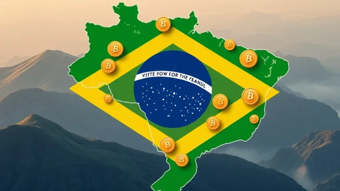 A visual representation of new Brazil crypto regulations, showing foreign crypto firms establishing a local subsidiary in Brazil.