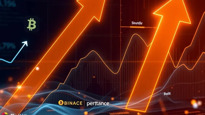 A visual representation of **BTC perpetual futures** long/short ratio data, illustrating market sentiment and trading positions across top crypto exchanges.