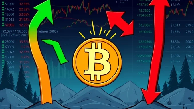 Visualizing BTC perpetuals long/short ratio, showing shorts gaining a slight edge in Bitcoin futures market sentiment on top crypto exchanges.