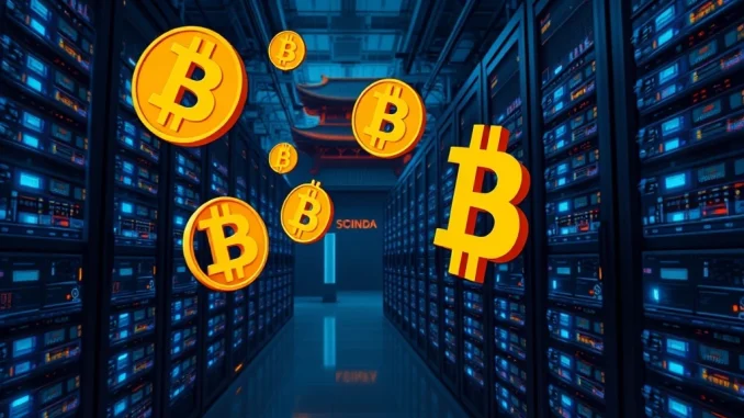 Visualizing Cango's significant Cango Bitcoin mining operations, highlighting the company's impressive October BTC haul.