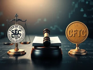 Illustrates the pivotal shift in US crypto regulation as senators propose moving oversight to the CFTC, impacting digital commodities.