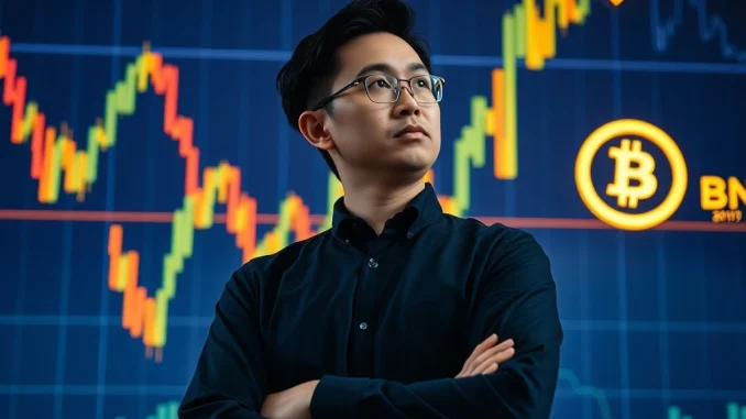 Changpeng Zhao reflecting on his history of buying crypto before market dips, emphasizing strategic investment despite volatility.