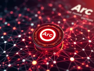 Illustrates Circle's new token launching on the Arc Layer 1 blockchain, symbolizing a significant development for the Circle new token ecosystem.