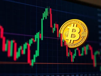 A chart illustrating a CME Bitcoin futures gap, highlighting the $960 difference and its implications for traders and market analysis.