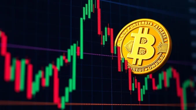 A chart illustrating a CME Bitcoin futures gap, highlighting the $960 difference and its implications for traders and market analysis.