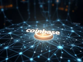 An illustration showing Coinbase's strategic acquisition strategy fueling the Base Chain ecosystem, symbolizing growth and project onboarding.