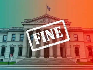 A visual representation of the Coinbase fine from the Central Bank of Ireland, highlighting regulatory oversight in crypto.