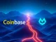 Visualizing the significant Coinbase Monad listing, connecting the Coinbase platform with the Monad (MON) blockchain, symbolizing future growth.