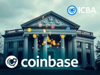 Illustrating the intense ICBA opposition to Coinbase's national trust bank charter application, highlighting the friction between crypto and traditional finance.