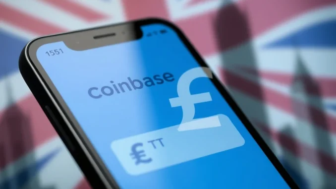 Coinbase UK Savings: Revolutionary Account Offers Secure High Yield Coinbase UK Savings account interface on a smartphone, emphasizing secure high-yield crypto interest for UK users.