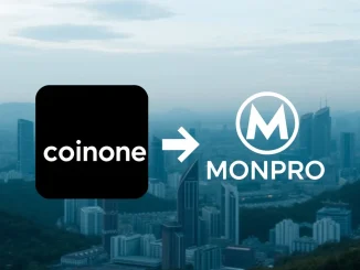 Coinone exchange interface showing the crucial Mon Protocol ticker change from MON to MONPRO.