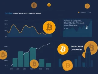 Graph showing a dip in corporate Bitcoin purchases for October, reflecting evolving institutional Bitcoin holdings and market trends.