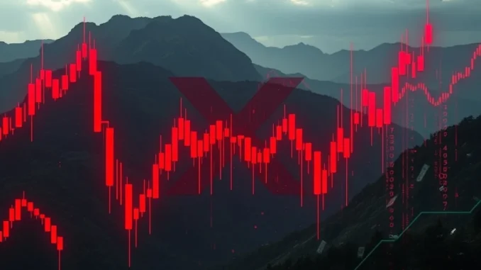Visual representation of crypto futures liquidation impacting market charts.
