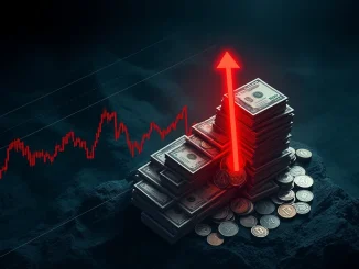 A digital trading chart showing a sharp decline, representing the $100 million crypto futures liquidation and market impact.