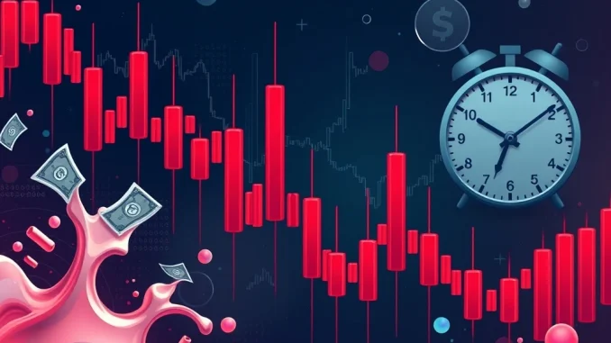 Chart showing a massive crypto futures liquidation event, illustrating the high market volatility and financial impact on leveraged traders.