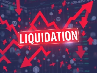 Crypto futures liquidation chart showing rapid decline, representing $162 million in liquidations and market volatility.