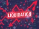 Crypto futures liquidation chart showing rapid decline, representing $162 million in liquidations and market volatility.