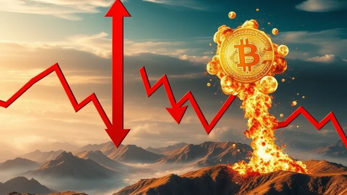 A chart showing a massive crypto futures liquidation event, highlighting the impact on short positions across Bitcoin and Ethereum.