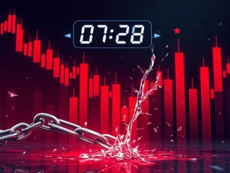 Chart depicting a sharp cryptocurrency futures liquidation event, highlighting market volatility and rapid losses.