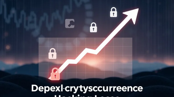 Chart illustrating the dramatic 85.7% decrease in crypto hacking losses for October, highlighting improved cryptocurrency security.