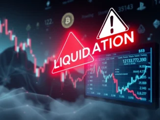 A visual representation of significant crypto liquidations impacting the futures market, showing market volatility and trading losses.