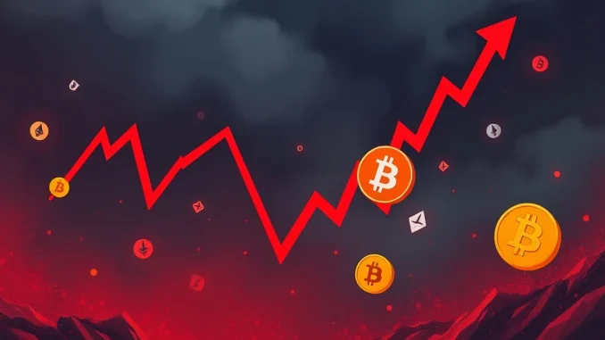 A chart illustrating the significant impact of crypto liquidations on long positions across the Bitcoin and Ethereum futures markets.