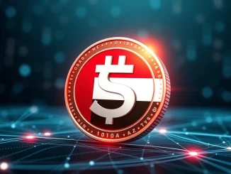 An illustration depicting the **Digital Dirham** logo alongside the UAE flag, symbolizing the nation's entry into the central bank digital currency era and its commitment to financial innovation.