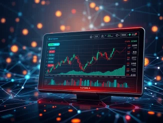 Illustrates **Donut Labs' AI agent browser** seamlessly automating **crypto trading** strategies, symbolizing its recent $15M seed funding success.