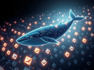 Visualizing an ETH whale accumulating a massive $1.38 billion in Ethereum, representing significant market movement and impact on ETH price.