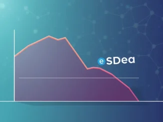 A financial chart visually representing the sharp decline in Ethena USDe circulating supply, illustrating crypto market instability.