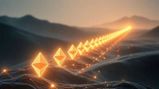 Visualizing the significant growth of the **Ethereum staking** queue, indicating increased validator interest and network activity.